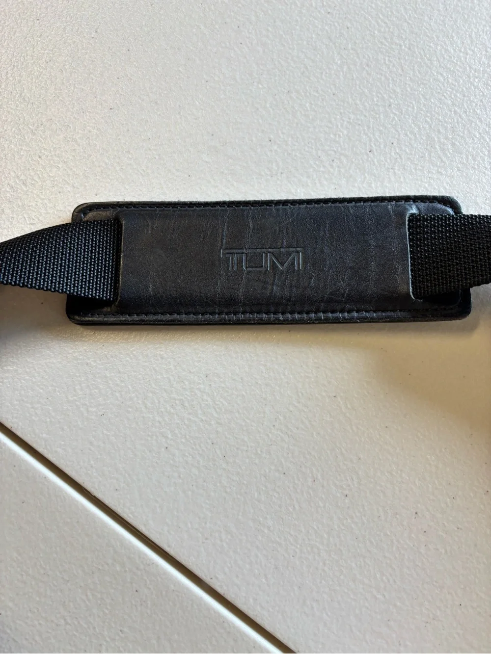 Tumi Alpha Black Ballistic Nylon Briefcase with Shoulder Strap and Top Handles